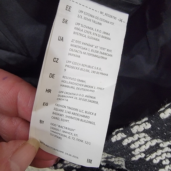 Reserved Black and White Pleated A-Line Skirt UK 14 = US 10 - Picture 13 of 15